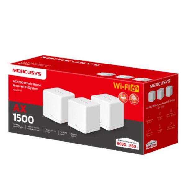 Mercusys Halo H60X(3-pack) AX1500 Whole Home Mesh WiFi 6 System