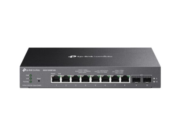 TTP-Link SG2210XMP-M2 Omada 8-Port 2.5GBASE-T and 2-Port 10GE SFP+ Smart Switch with 8-Port PoE+