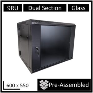 LDR Assembled 9U Hinged Wall Mount Cabinet RCLDR-DS550-9U-A