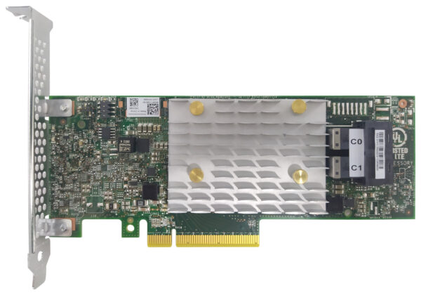 The ThinkSystem RAID 5350-8i combines uncompromised HBA functionality with basic RAID support in hardware using the PM8222 SmartIOC 2100 controller. The adapter provides high levels of storage performance and scalability. The 8-port adapter can achieve up to 1.5M IOPS (random read using 4KB blocks).