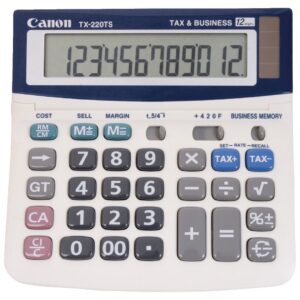 TX220TS 12 DIGIT DUAL POWER TAX BUSINESS FUNCTION ADJUSTABLE DISPLAY