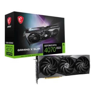 MSI GeForce RTX 4070 SUPER 12G GAMING X SLIM Video Card  2595 MHz Boost Clock