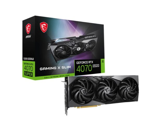 MSI GeForce RTX 4070 SUPER 12G GAMING X SLIM Video Card  2595 MHz Boost Clock