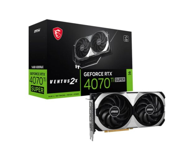 MSI GeForce RTX 4070 Ti SUPER 16G VENTUS 2X OC Video Card  2610 MHz Boost Clock