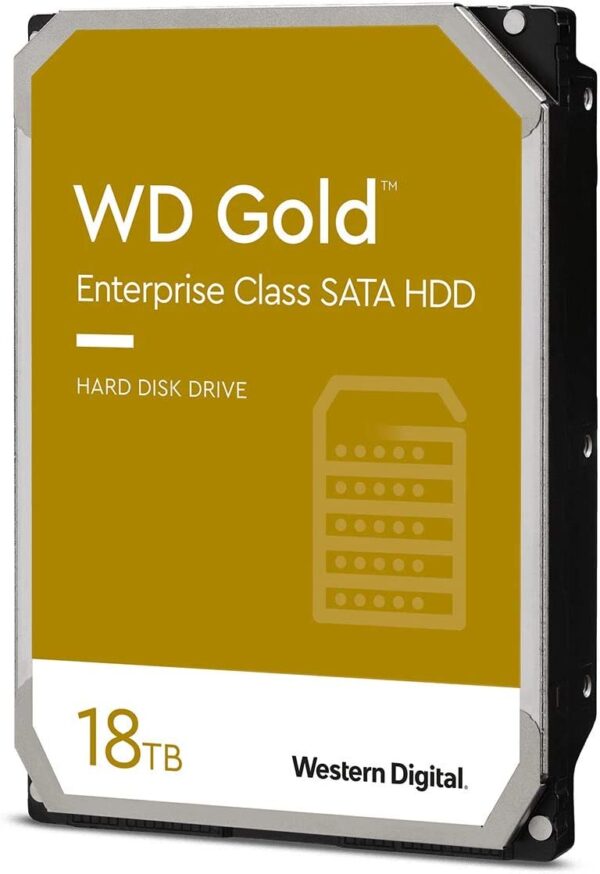 Western Digital Gold 18TB 3.5" Enterprise Class SATA 6 Gb/s HDD 7200 RPM Cache Size 512MB 5-Year Limited Warranty