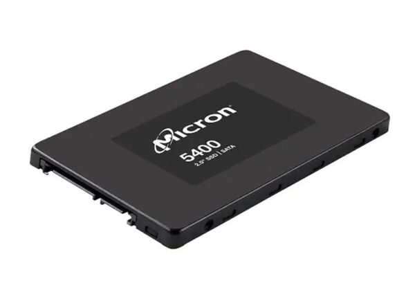 Micron 5400 960GB 2.5" SATA Enterprise SSD 540R/520W MB/s 95K/35K IOPS 2628TBW 1.5DWPD 3M hrs MTTF AES 256-bit encryption Server Data Centre 5yrs