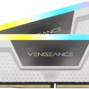 Corsair Vengeance RGB 32GB (2x16GB) DDR5 UDIMM 6000MHz C36 1.4V Desktop Gaming Memory White