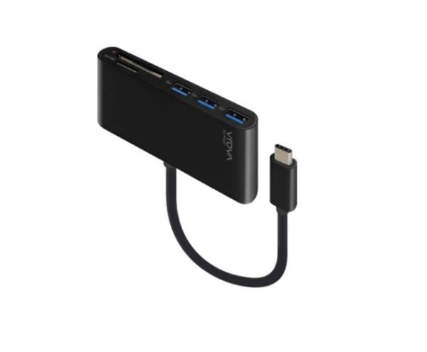 Alogic USB-C to Multi Card Reader  3-Port USB Hub - 10cm