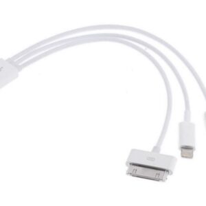 Astrotek USB 3 in 1 Data Charger Cable 60cm for iPhone Samsung USB to Micro B 9 pins 30 pins