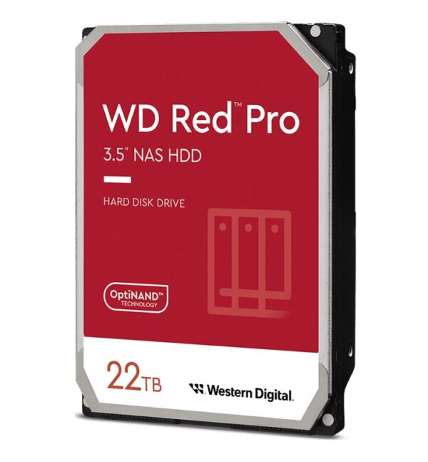 Western Digital WD Red Pro 22TB 3.5" NAS HDD SATA3 7200RPM 512MB Cache 24x7 300TBW ~24-bays NASware 3.0 CMR Tech 5yrs wty