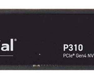 Crucial P310 1TB Gen4 2280 NVMe SSD 7100/6000 MB/s R/W 220TBW 1000K/1200K IOPS 1.5M hrs MTTF Full-Drive Encryption M.2 PCIe4 5yrs