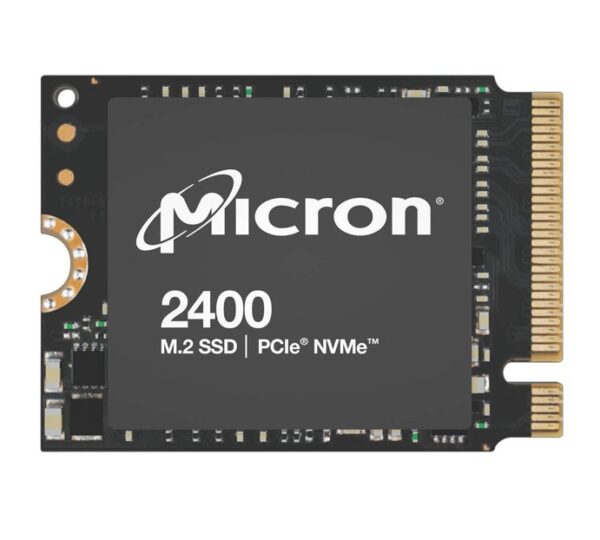 Micron 2400 512GB M.2 2230 NVMe SSD 4200/1800 MB/s 400K/400K 150TBW 2M MTTF AES 256-bit Encryption 3yrs wty