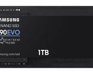 Samsung 990 EVO 1TB PCIe Gen4/5 NVMe SSD 5000MB/s 4200MB/s R/W 680K/800K IOPS 600TBW 1.5M hrs V-NAND TLC AES 256-bit Encryption 5yr wty