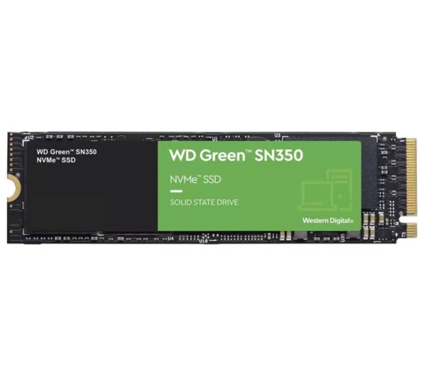 Western Digital WD Green SN350 1TB M.2 NVMe SSD 3200MB/s 2500MB/s R/W 80TBW 340K/380K IOPS1M hrs MTTF 3yrs wty ~WDS100T2G0A