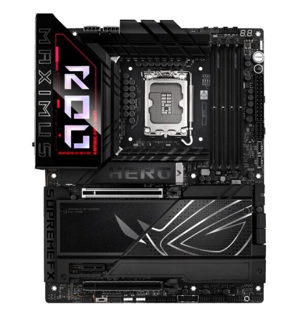 The ROG Maximus Z890 Hero unleashes the performance of Intel® Core™ Ultra processors (Series 2) via exclusive AI PC technologies