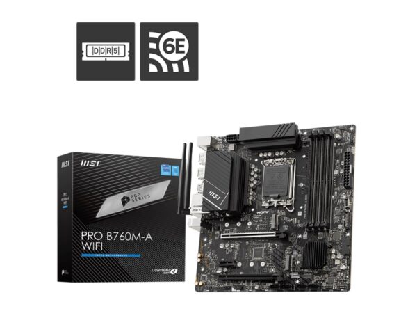 MSI PRO B760M-A WIFI  mATX Motherboard