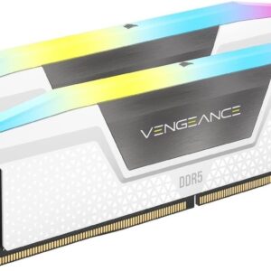 Corsair Vengeance RGB 32GB (2x16GB) DDR5 UDIMM 6400MHz C36 1.35V Desktop Gaming Memory White