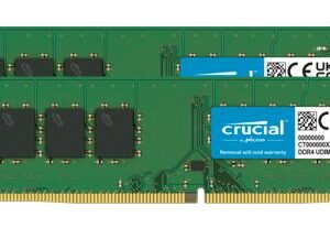 Crucial 64GB (2x32GB) DDR4 UDIMM 3200MHz CL22 1.2V Dual Ranked Desktop PC Memory RAM