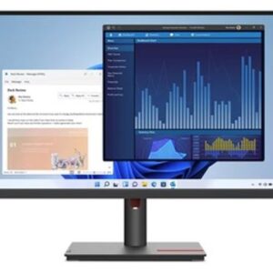 Lenovo ThinkVision T27P-30 27" UHD Monitor 4K 3840x2160 16:9 Height Adjustable Tilt Swivel Pivot DP HDMI USB-C 3xUSB3.2 Hub 3yr