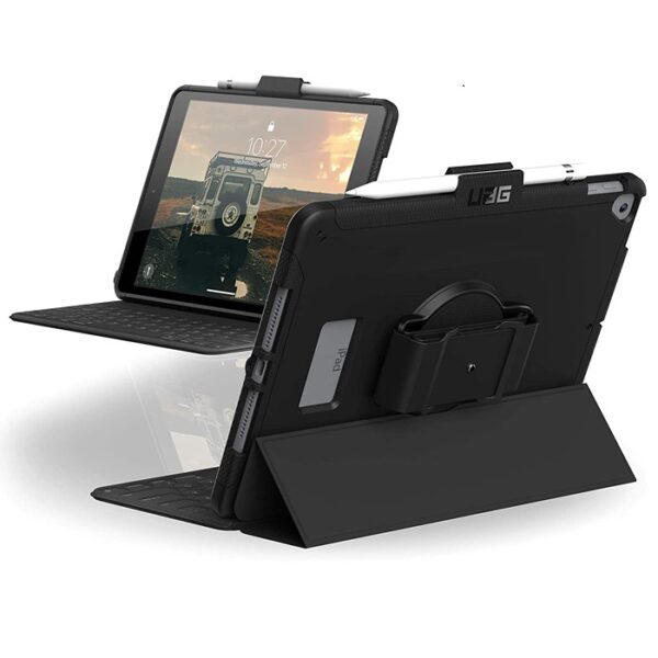 UAG Scout Apple iPad (10.2") (9th/8th/7th Gen) Handstrap Rugged Case - Black (12191H114040)