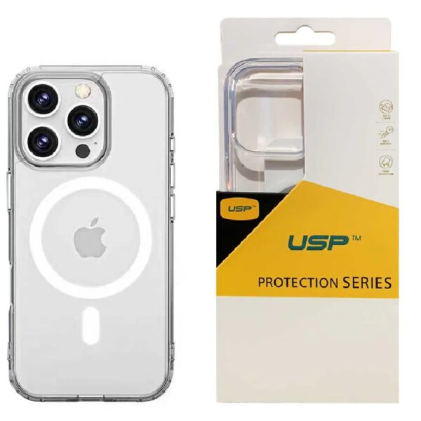 USP Apple iPhone 16 Pro (6.3") Clear Rock Shockproof Case with MagSafe