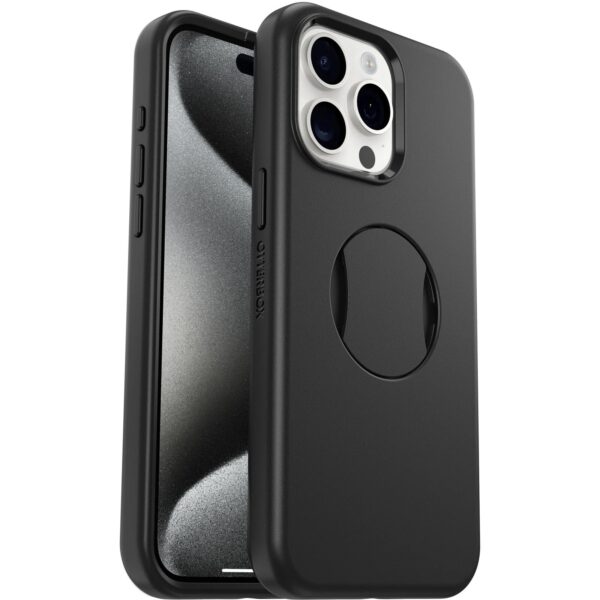 OtterBox OtterGrip Symmetry MagSafe Apple iPhone 15 Pro Max (6.7") Case Black - (77-93170)