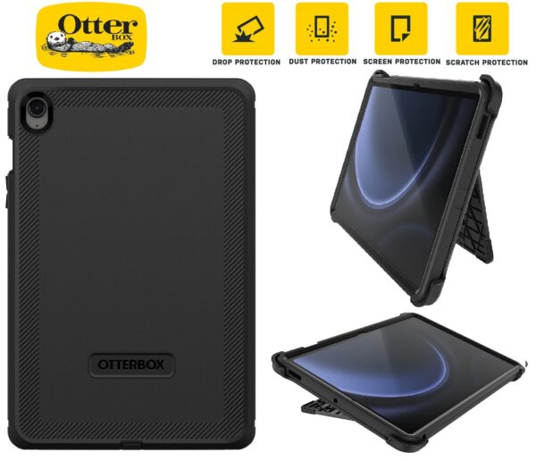 OtterBox Defender Samsung Galaxy Tab S9 FE (10.9") Case Black - (77-95041)