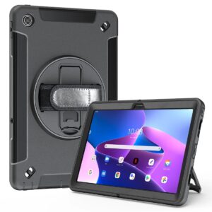 Generic Rugged Lenovo Tab M10 Plus (10.6") (3rd Gen) Case + Screen Protector Black