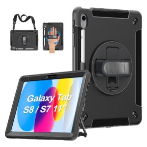 Generic Rugged Samsung Galaxy Tab S8 / Tab S7 (11") Case Black