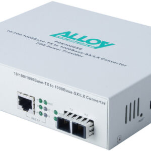 Alloy POE3000LC 10/100/1000Base-T PoE+ RJ-45 to 1000Base-SX Multimode (LC) Converter. Wavelength: 850nm. Max. range 550m