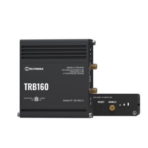 TRB160 is a compact industrial 4G (LTE) gateway equipped with a Gigabit Ethernet port