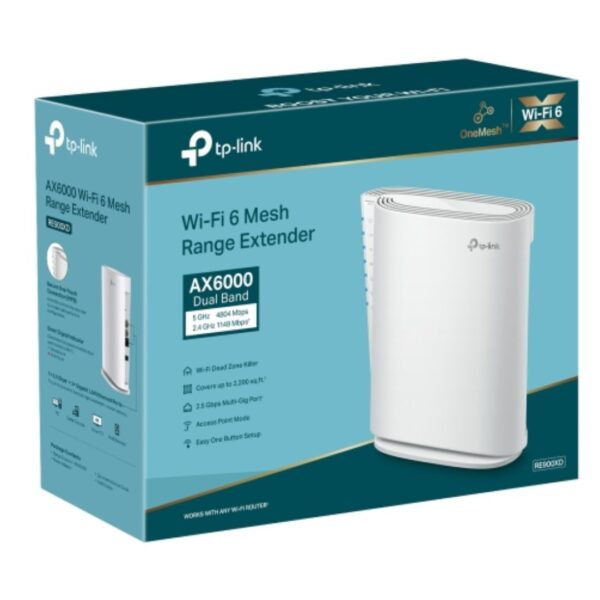 TP-Link RE900XD AX6000 Mesh Wi-Fi 6 Range Extender