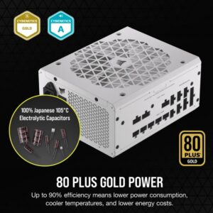 RM1000x SHIFT 80 PLUS Gold Fully Modular ATX Power Supply - White (AU)