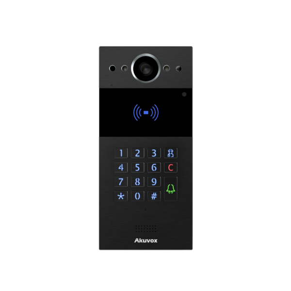 SIP INTERCOM WITH KEYPAD AND RF CARD READER BLACK