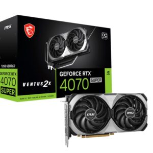 MSI GeForce RTX 4070 SUPER 12G VENTUS 2X OC Video Card  2505 MHz Boost Clock