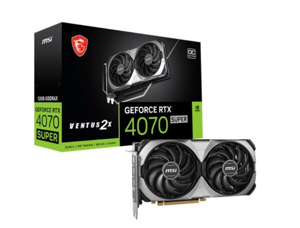 MSI GeForce RTX 4070 SUPER 12G VENTUS 2X OC Video Card  2505 MHz Boost Clock