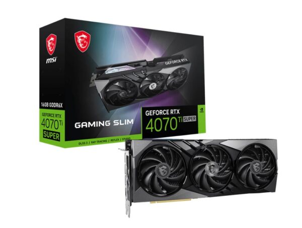 MSI GeForce RTX 4070 Ti SUPER 16G GAMING X SLIM Video Card  2625 MHz Boost Clock