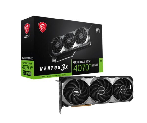 MSI GeForce RTX 4070 Ti SUPER 16G VENTUS 3X OC Video Card  2640 MHz Boost Clock