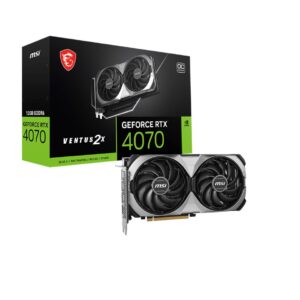 MSI nVidia GeForce RTX 4070 VENTUS 2X E1 12G OC Video Card  2505 MHz Boost Clock