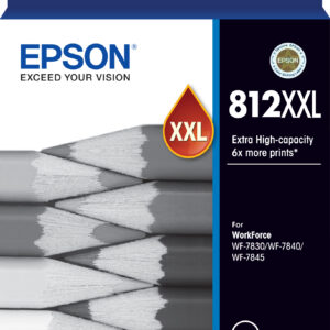 812XXL EXTRA HI CAPACITY BLACK DURABRITE ULTRA INK SUITS- WF-7830 WF-7840 WF-7845