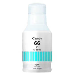 CANON GI-66 CYAN INK BOTTLE FOR GX6060 / GX7060 - 14K PAGE YIELD