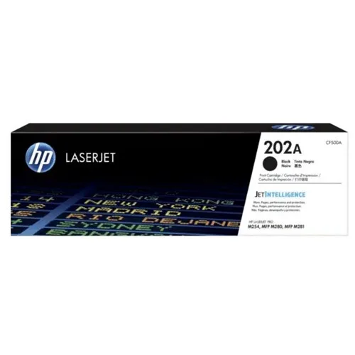 HPHP 202A BLK LASERJET TONER 1.4K FOR M254DW M254NW M280NW M281FDN M281FDWLaser Toner