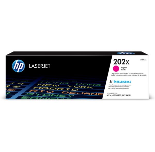 HP 202X MAGENTA LASERJET TONER 2.5K FOR M254DW M254NW M280NW M281FDN M281FDW