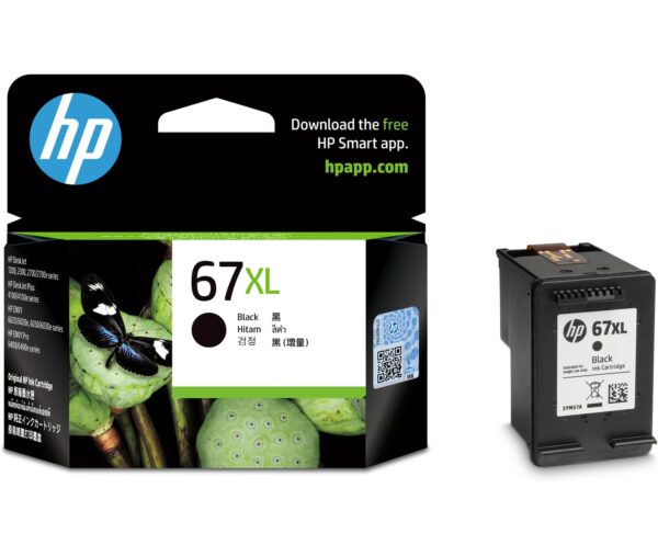 HP 67XL BLACK ORIGINAL INK CARTRIDGE 240 PAGE YIELD