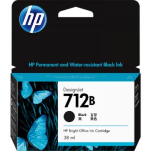 HP 712B 38ml Black DesignJet Ink Cartridge