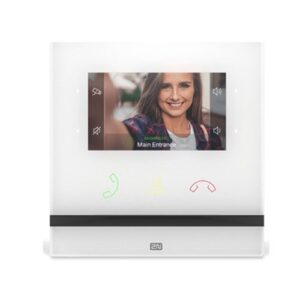 INDOOR COMPACT ANSWERING UNIT WHITE 7 CAPACITIVE BUTTONS HD AUDIO 4.3 COLOUR DISPLAY