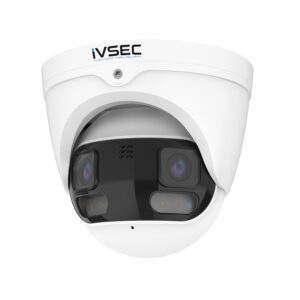 IVSEC TURRET IP CAMERA 2 x 4MP PANORAMIC 2.8MM FIXED LENS 20FPS ADV DET ADV IVS