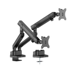 Brateck LDT84-C024-B DUAL SCREEN SLIM HEAVY-DUTY MECHANICAL SPRING MONITOR ARM BLACK (new)