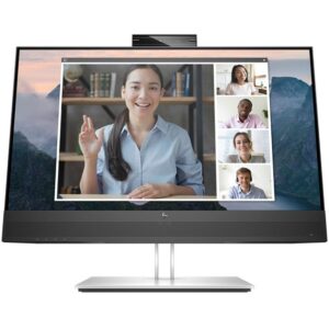 HP E24MV G4 23.8"/24" FHD Conferencing Monitor 1920x1080 16:9 5ms Height Adjustable Tilt Swivel Pivot Webcam Speakers 4xUSB Hub VGA DP HDMI VESA 3yrs