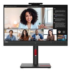 Lenovo ThinkVision T24mv-30 23.8" FHD USB-C Docking Monitor IPS 1920x1080 16:9 Height Adj Tilt Swivel Pivot DP HDMI USB-C LAN 4xUSB3.2 Hub Cam Mic Speaker 3yr